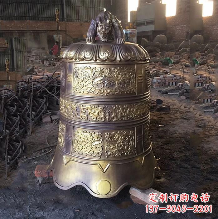 甘肃悠久历史的铜钟雕塑——传承无声的魅力