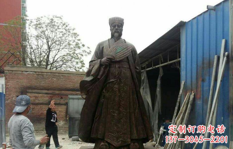 甘肃典雅大型立式诸葛亮铜雕
