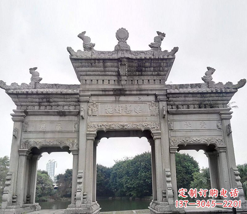甘肃特色大型牌坊石雕