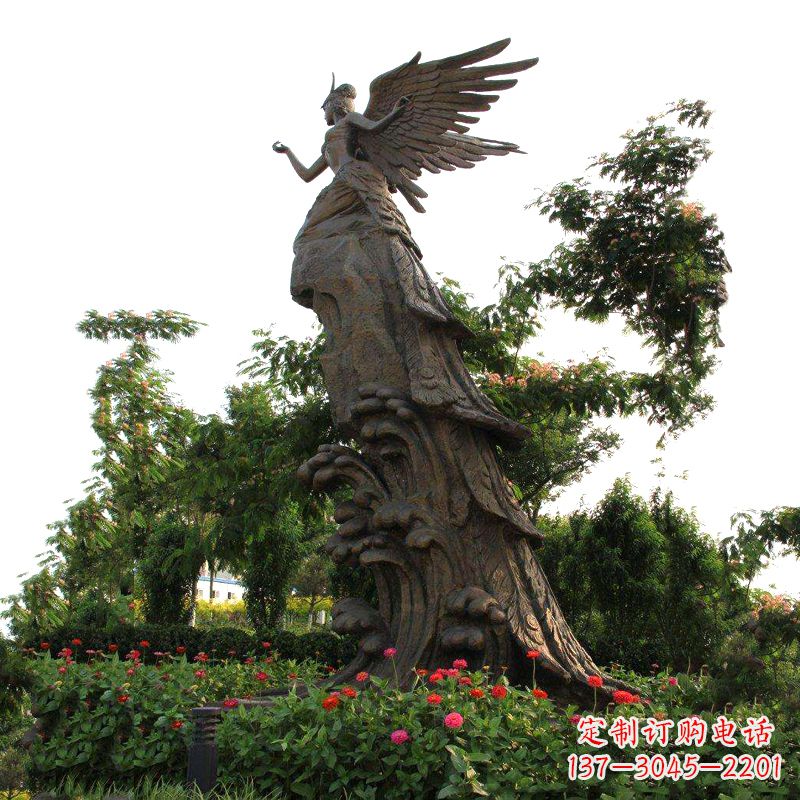 甘肃中领雕塑-神话传说中的精卫海景观雕塑