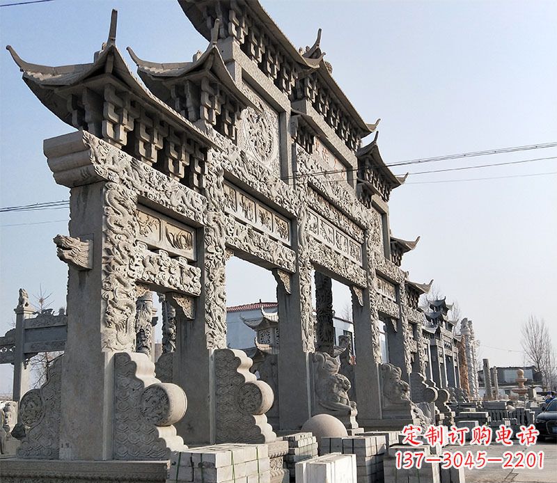 甘肃中国古典牌坊石雕定制