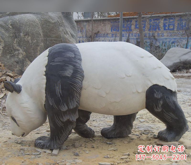 甘肃特色熊猫石雕定制