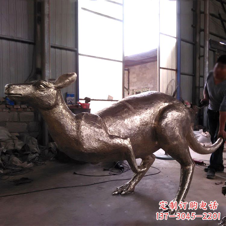 甘肃精美袋鼠纯铜雕塑