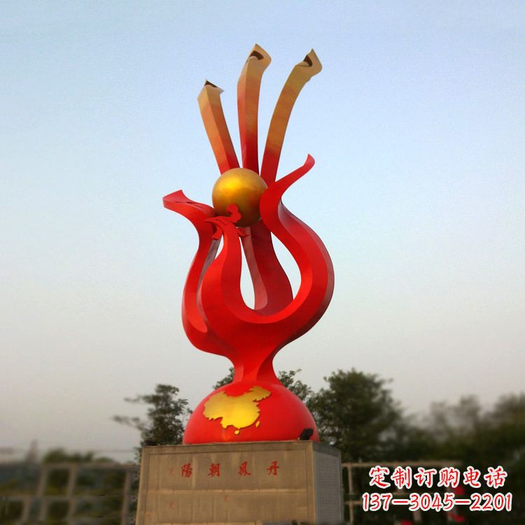 甘肃精美不锈钢凤凰雕塑