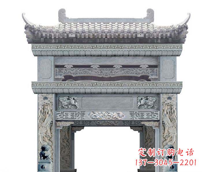 甘肃精美石雕牌坊雕塑