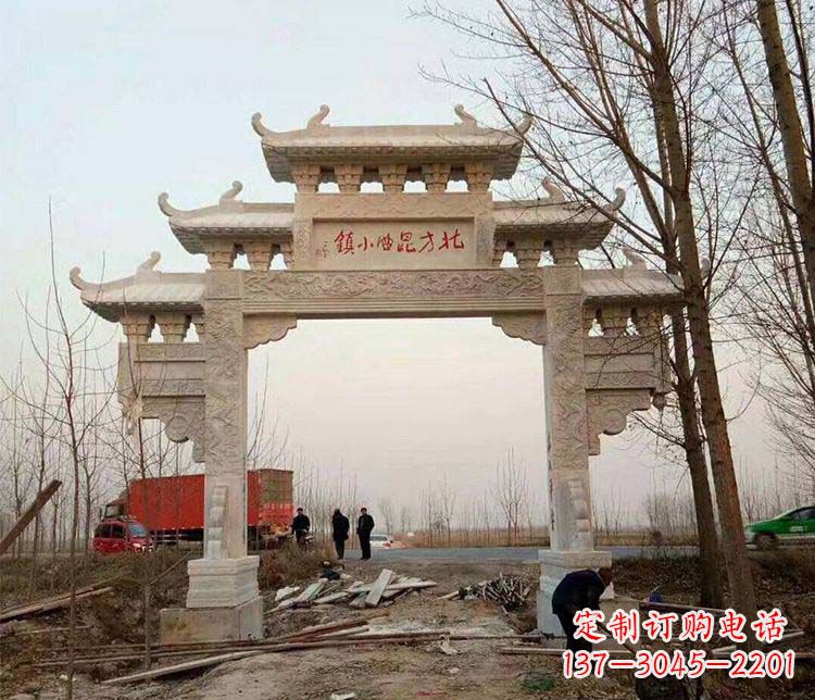 甘肃大理石牌坊石雕
