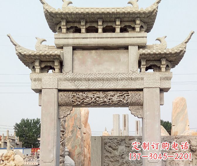 甘肃特色大理石牌坊石雕