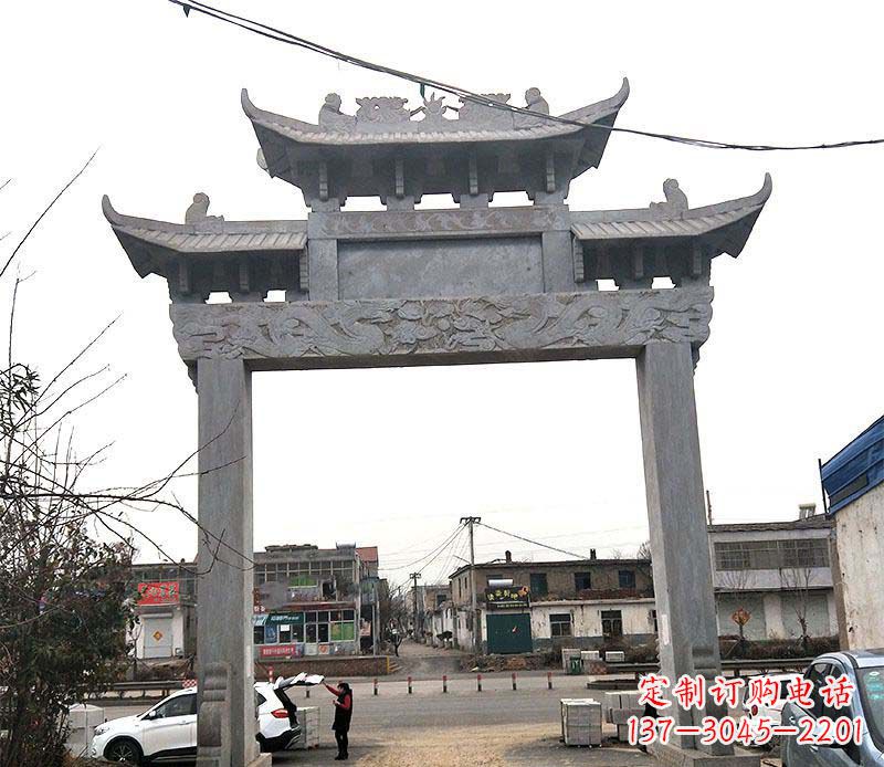 甘肃精美大理石牌坊石雕