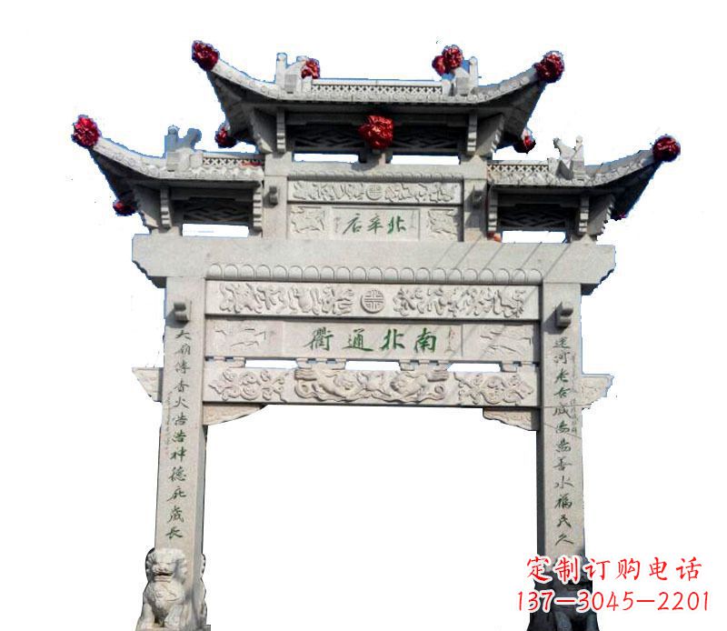 甘肃精美石牌坊雕塑