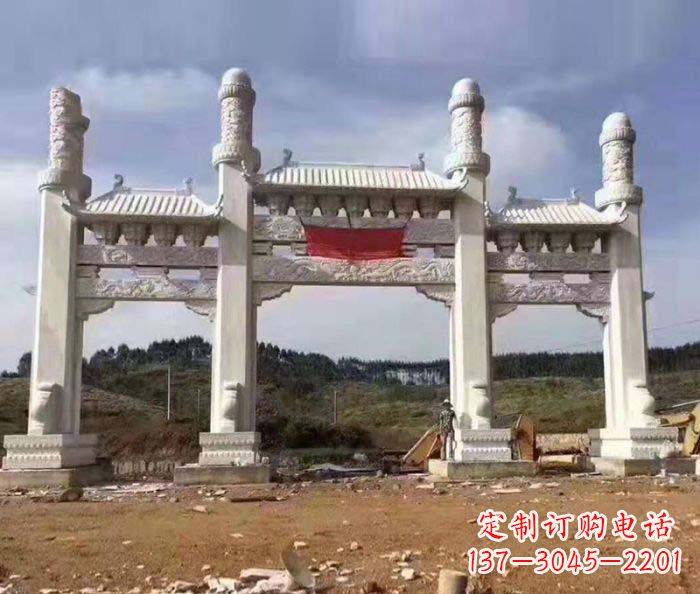 甘肃道路大理石牌坊 (2)