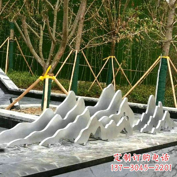 甘肃高品质室外不锈钢假山雕塑