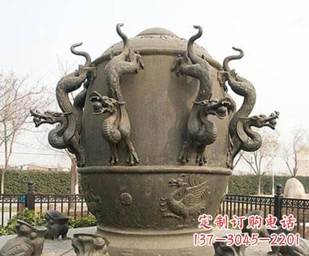 甘肃精美地动仪铜雕