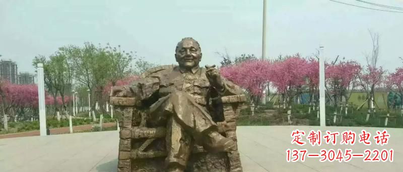 甘肃中领雕塑邓小平坐式铜雕