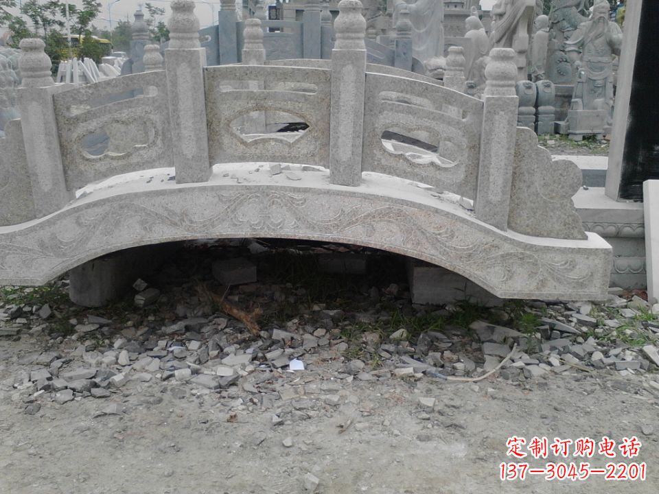 甘肃精美石桥雕塑,点缀庭园之美
