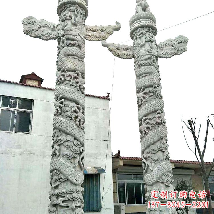 甘肃精美华表雕塑 别具风格