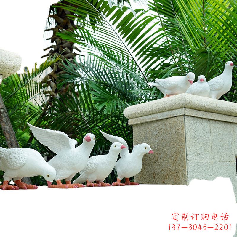 甘肃精美纯铜鸽子雕塑