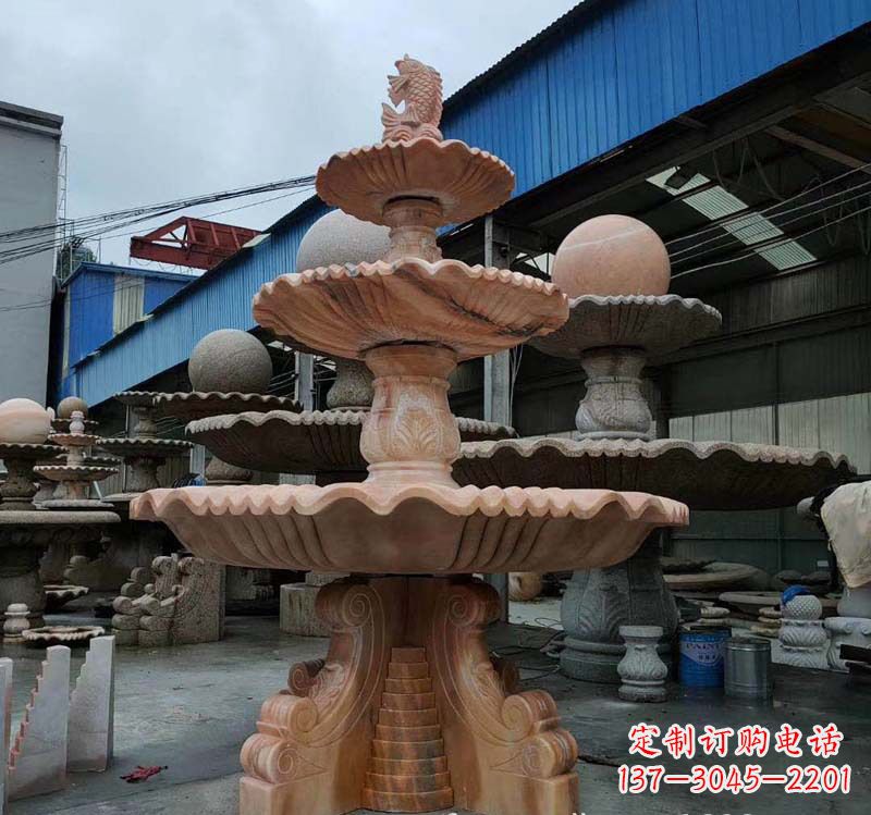 甘肃跌水钵石雕喷泉