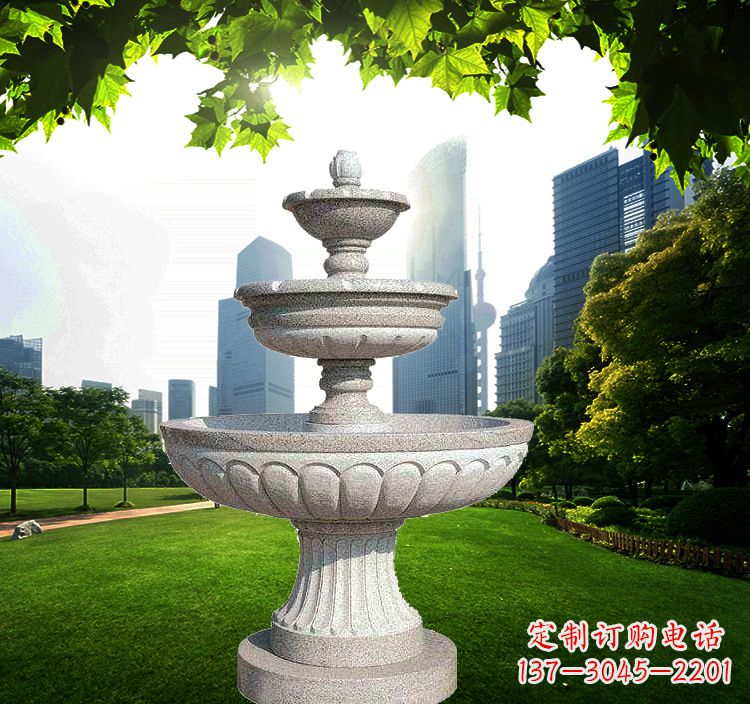甘肃跌水盆石雕喷泉