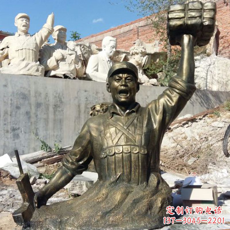 甘肃董存瑞仿铜头像雕塑