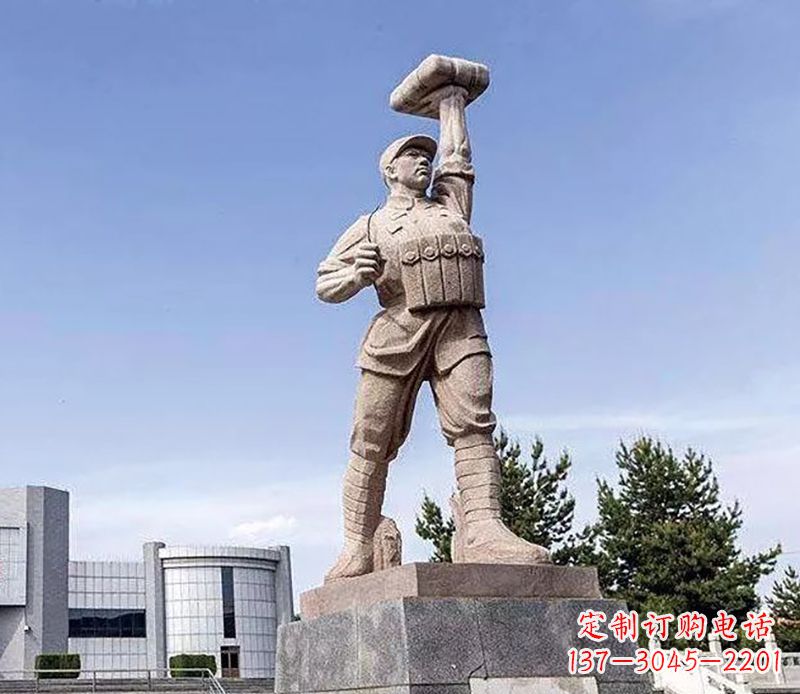 甘肃董存瑞石雕——手工精制的艺术之作