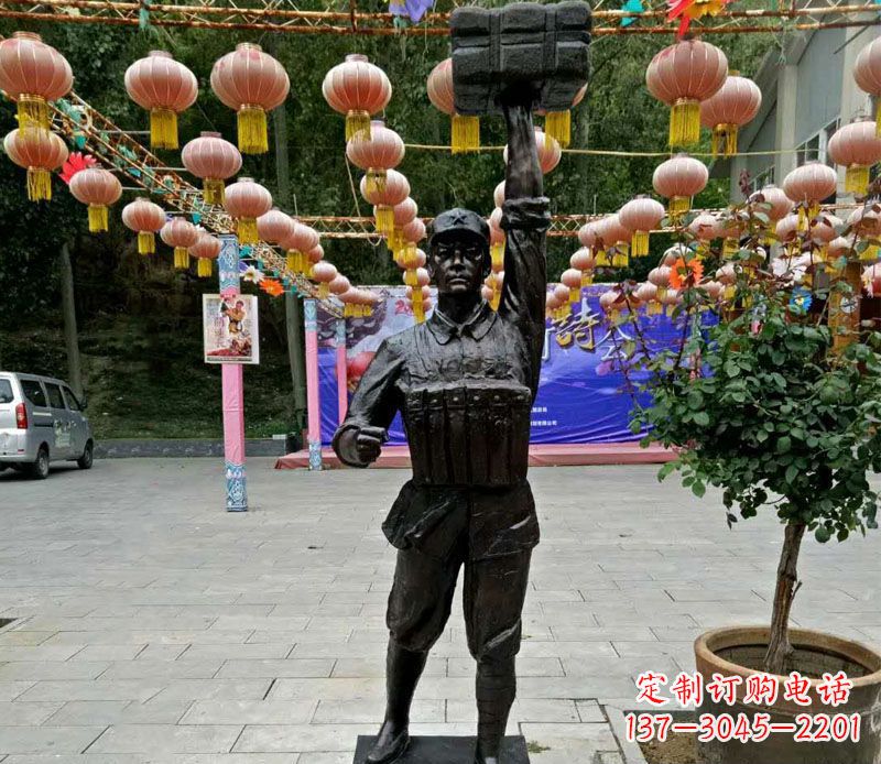 甘肃董存瑞铜雕精致迷人的手工雕塑艺术