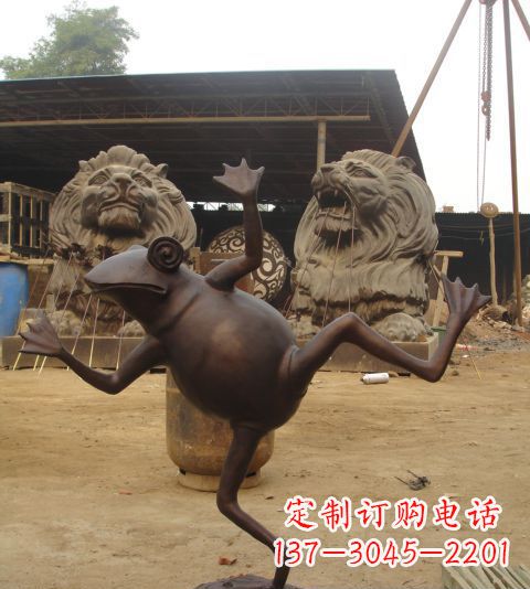 甘肃青蛙铜雕,精美而可爱