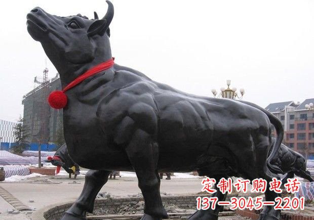 甘肃动物铜雕-牛