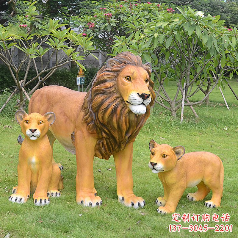 甘肃古典风格仿真狮子雕塑摆件