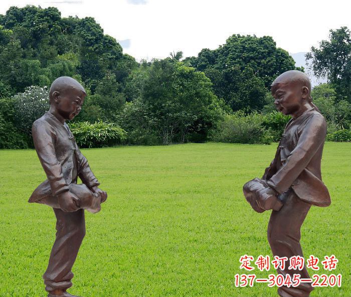 甘肃中领雕塑精致的儿童铜雕雕塑