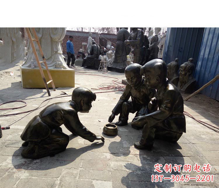 甘肃斗蛐蛐铜雕 儿童系列