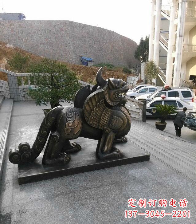 甘肃独角兽法院神兽铜雕