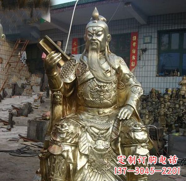 甘肃关公武财神铜雕定制