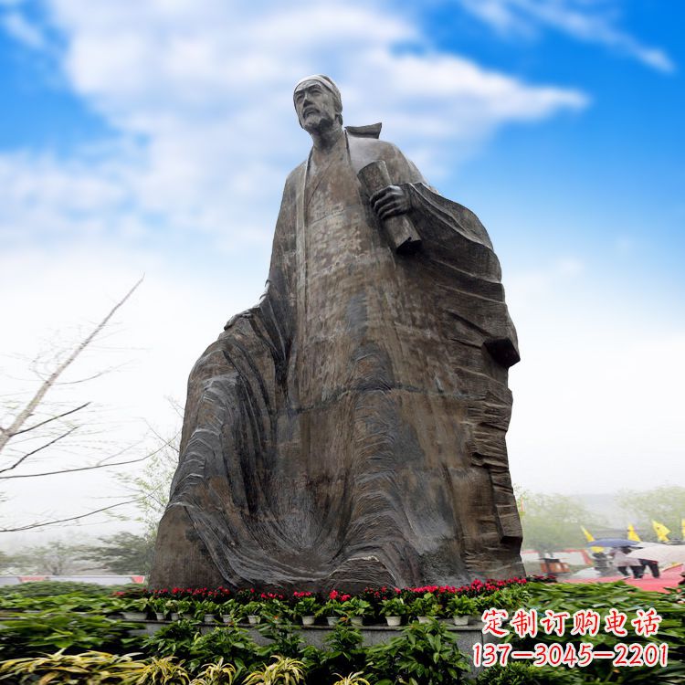 甘肃中领雕塑-大型景区景点历史名人杜甫雕像