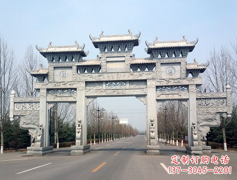 甘肃中领雕塑装饰性牌坊雕塑