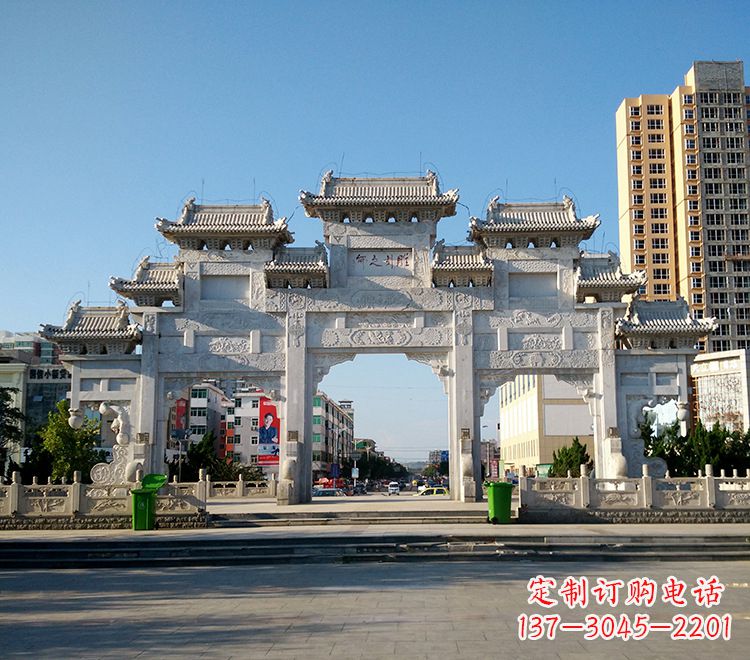 甘肃精致锻铜牌坊雕塑