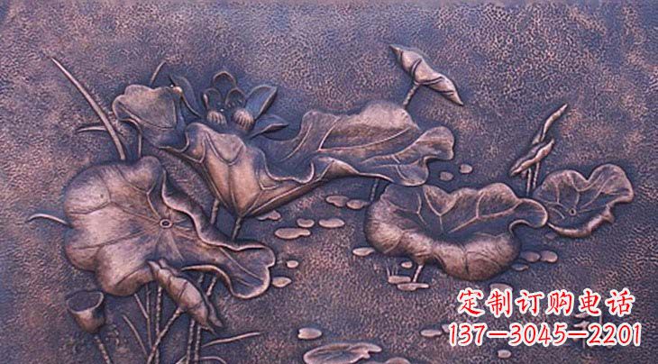 甘肃锻铜荷花雕塑