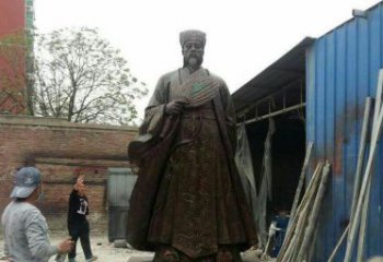 甘肃典雅大型立式诸葛亮铜雕