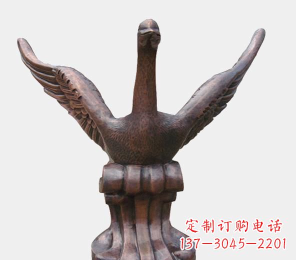 甘肃高级锻铜天鹅雕塑