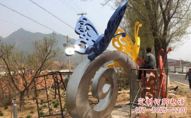 甘肃优雅无比,不锈钢蝴蝶雕塑
