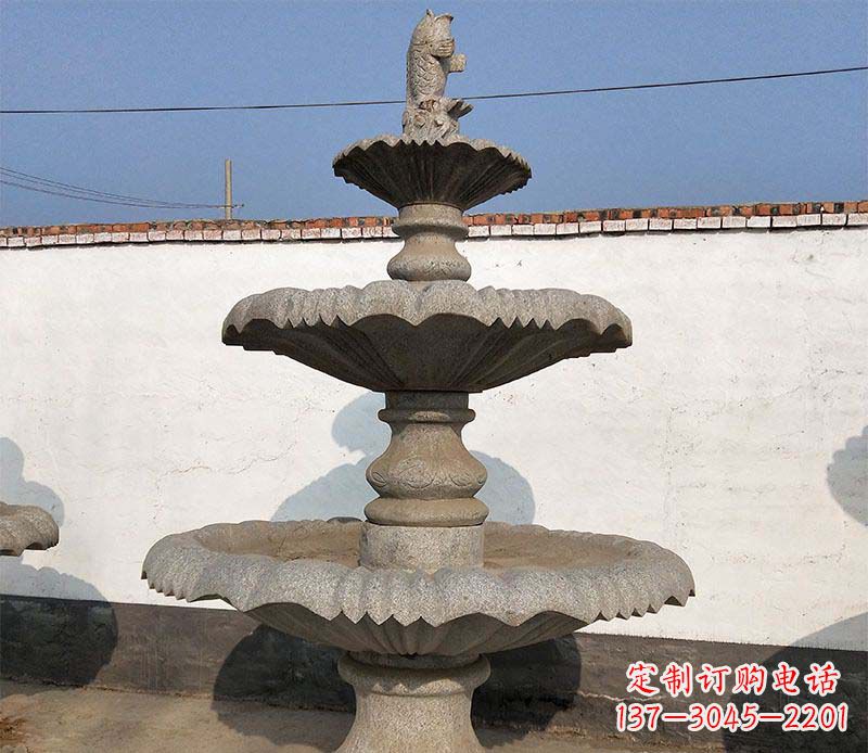 甘肃多层石质喷泉雕塑