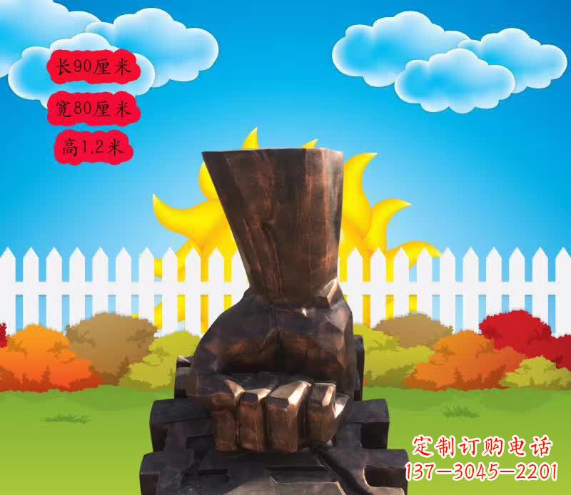 甘肃精美铜拳头雕塑