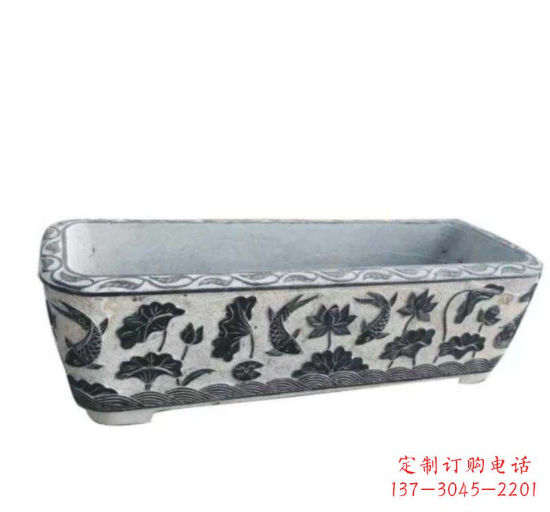 甘肃精美水缸石雕