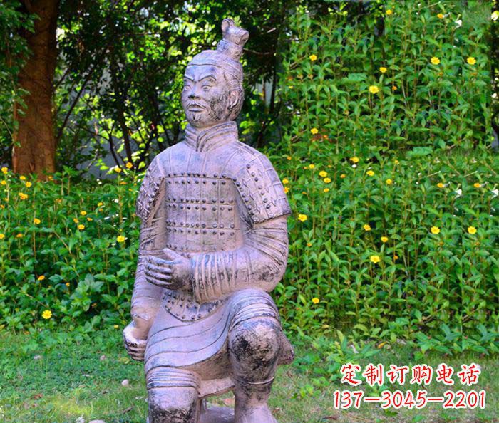甘肃仿古兵马俑公园人物石雕