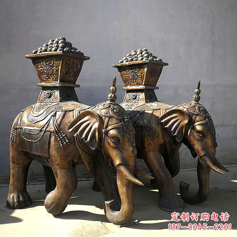 甘肃仿古大象铜雕