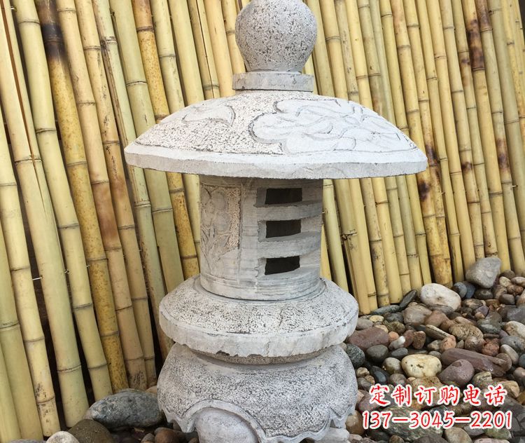 甘肃仿古公园照明石灯笼石雕