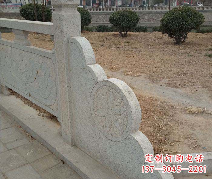 甘肃仿古护城河石雕栏板