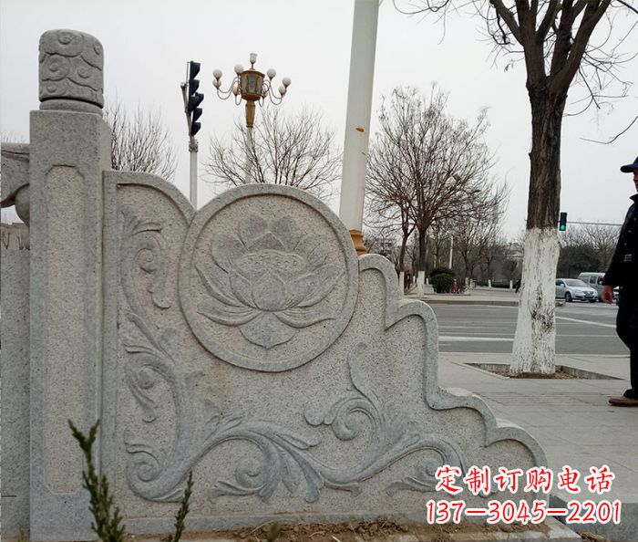 甘肃仿古护城河石栏板