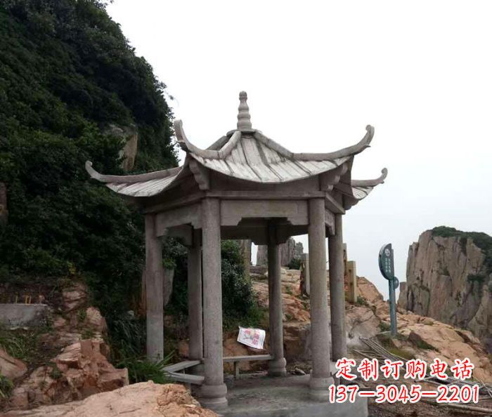 甘肃风格独特的仿古凉亭石雕
