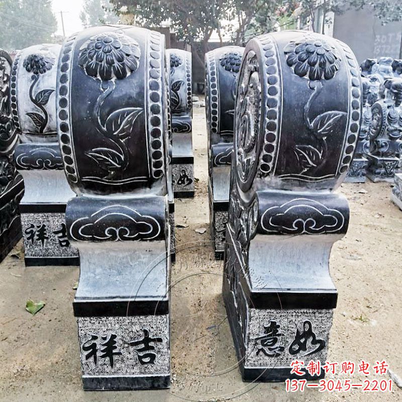 甘肃仿古门枕石门墩雕塑