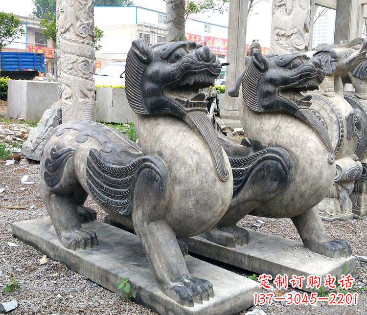 甘肃工艺精湛的仿古貔貅门口招财石雕